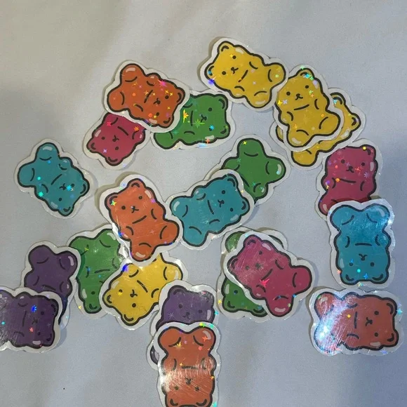 Gummy, bear, holographic stickers - Picture 1 of 2